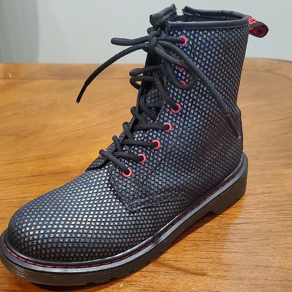 *SALE*Like NEW Dr. Martens Metallic Rainbow Delaney Boots